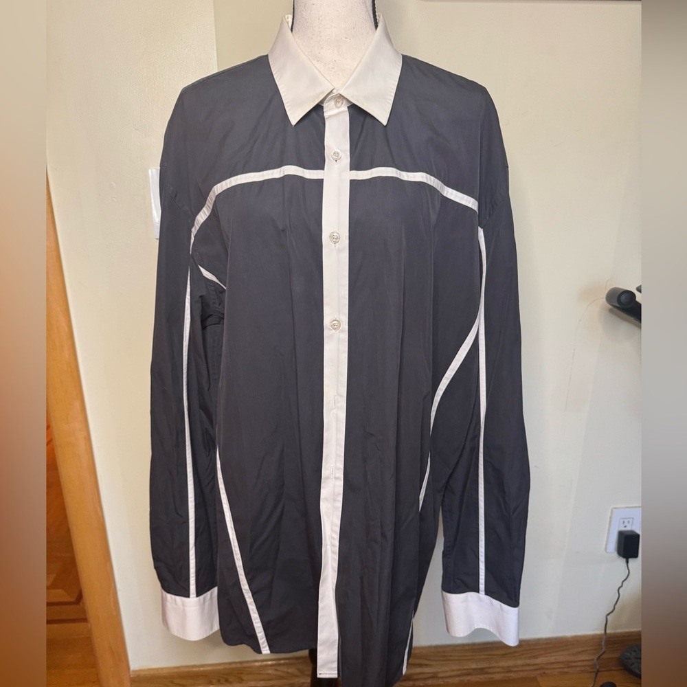 Cartigiani Italy 100% cotton men’s button down shirt Sz 62 USA XXl. - Picture 2 of 16